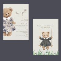 Bear-y Cute Teddy Bear It's a Girl Baby Shower