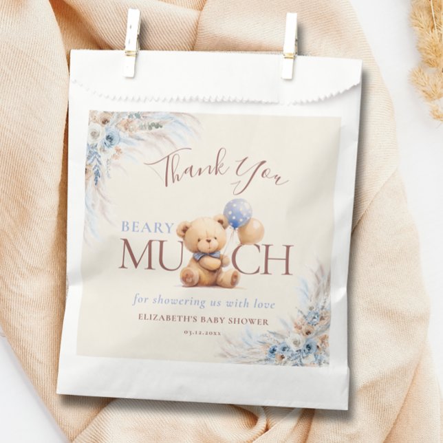 Bear-y Much Teddy Bear Baby Shower Thank You Favour Bags (Creator Uploaded)