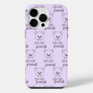 Bear-y Personalised: Customisable Light Purple  iPhone 14 Pro Max Case