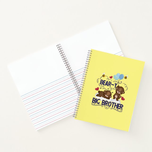 Bear-y Very Big Brother Sibling Pun Notebook (Inside)