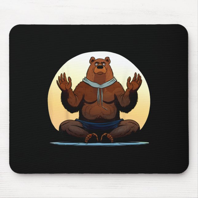 Bear Yoga  Mouse Pad (Front)