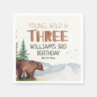 Bear-Young Wild and Three Boys 3rd Birthday 
