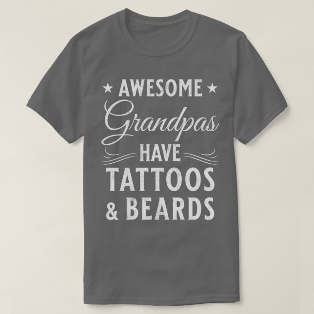 Beard and Tattoo Gift Bearded Grandfather Classic  T-Shirt (Design Front)