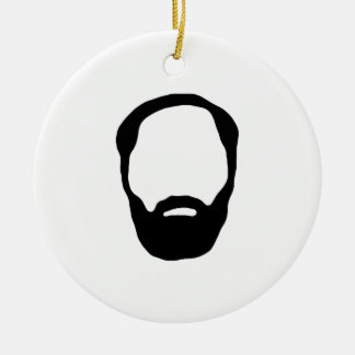 beard ceramic tree decoration