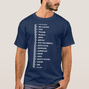 Beard Chart Funny Measure T-Shirt