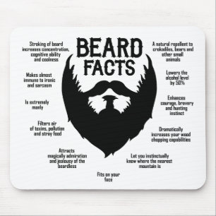 Beard Facts (black) Mouse Pad