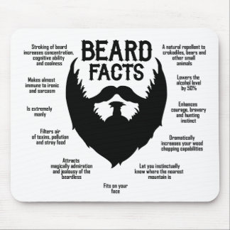 Beard Facts (black) Mouse Pad