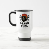 BEARD FUEL Funny Men's Skull & Flames Joke Gift
