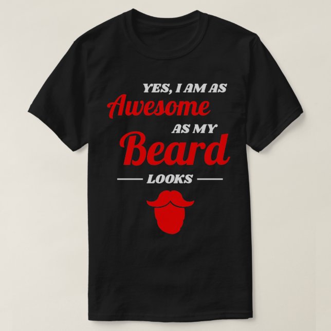 Beard Full Moustache Men Gift 2 1 T-Shirt (Design Front)