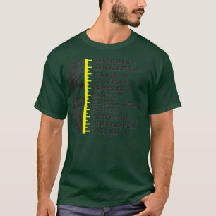 Beard Growth Scale Measuring T-Shirt