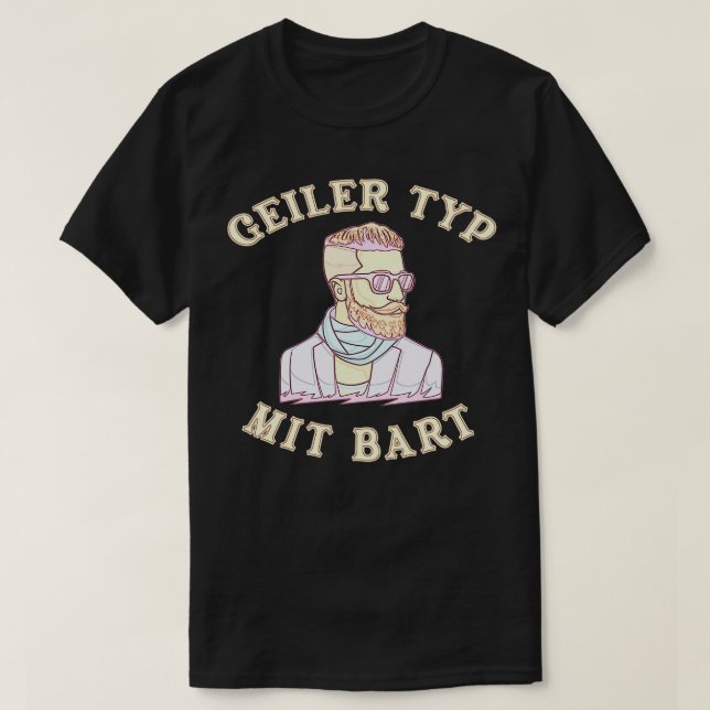 Beard Hipster Full Beard Beard Care 4 T-Shirt (Design Front)