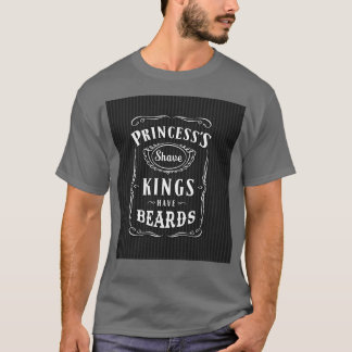 Beard kings Have Beards Barber Shop Vintage Black T-Shirt