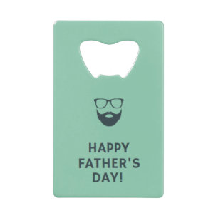 Beard man happy father's day turquoise