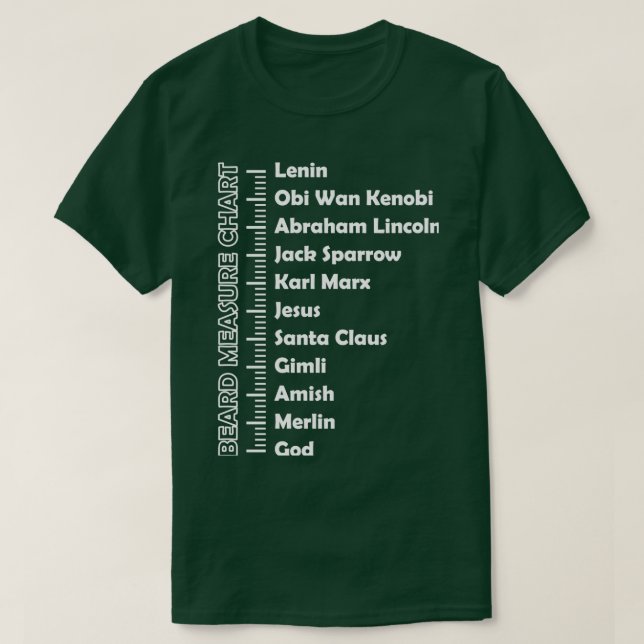 Beard measure chart Classic TShirt (Design Front)