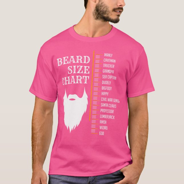 Beard Measurement Char Beard Length Growth Chart T-Shirt (Front)
