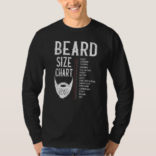 Beard Measurement Char Beard Length Growth Chart T-Shirt