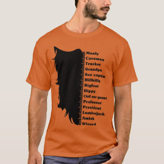 Beard men scale beard growth chart T-Shirt