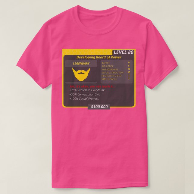Beard of Power Classic TShirt (Design Front)