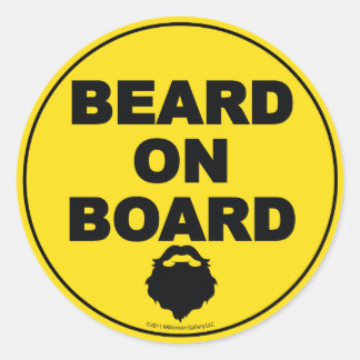 Beard on Board Sticker