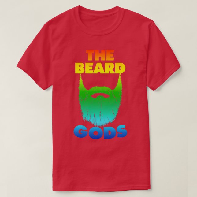 Beard Pride Shirt Beard Lovers Dont Shave Colourfu (Design Front)