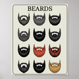 Beard Rating Scale   Funny Wall Art for Bearded Me