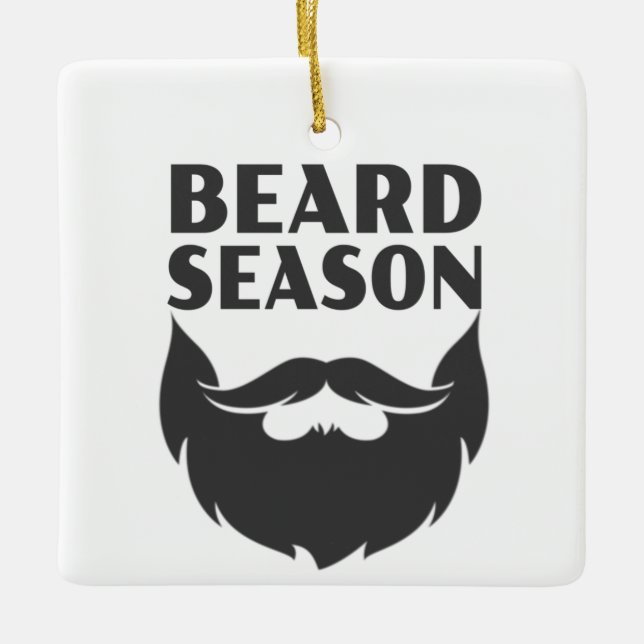Beard Season Ceramic Ornament (Front)