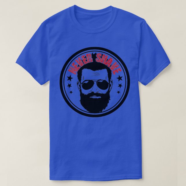 Beard with sunglasses never shave T-Shirt (Design Front)