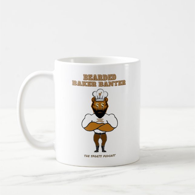 Bearded Baker Banter podcast logo Coffee Mug (Left)