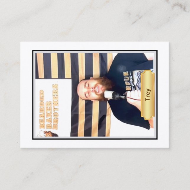 Bearded Baker Banter Trading Cards: Trey Sing Calling Card (Front)