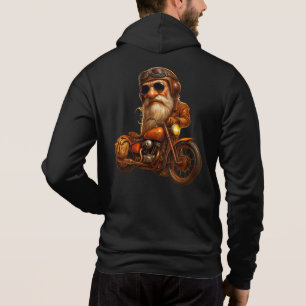 Bearded Biker Hoodie – Vintage Rider Style