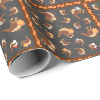 Bearded Birding Bearded Bird Bonanza Wrapping Paper