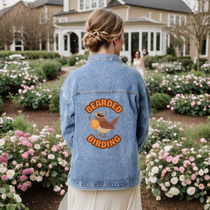 Bearded Birding Logo Denim Jacket