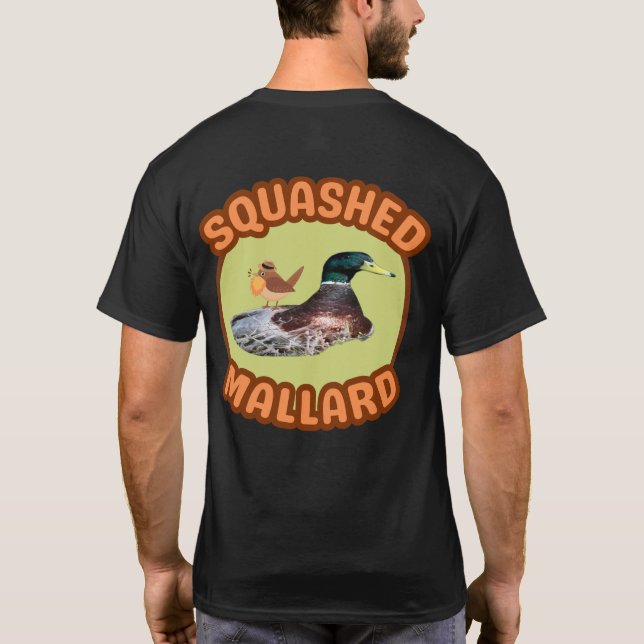 Bearded Birding Squashed Mallard T-Shirt (Back)