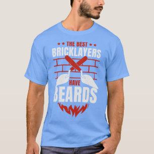 Bearded Bricklayer Brick Mason Beard Gift T-Shirt