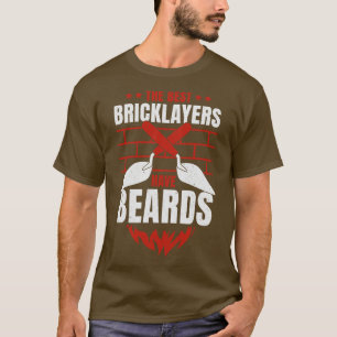 Bearded Bricklayer Brick Mason Beard Gift T-Shirt