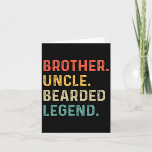 Bearded Brother Uncle Beard Legend Vintage Fathers Card