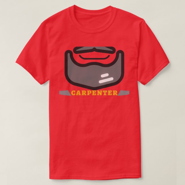 Bearded Carpenter 2  T-Shirt (Design Front)