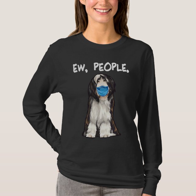 Bearded Colley Mask Holder T-Shirt (Front)