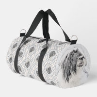 Bearded Collie Beardie Black Drawing Cute Dog Art