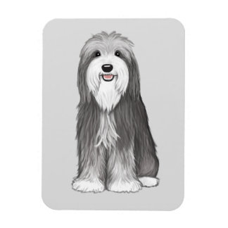 Bearded Collie Cartoon Dog Magnet