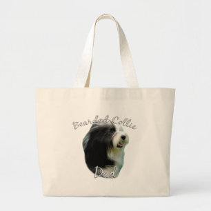 Bearded Collie Dad 2 Large Tote Bag