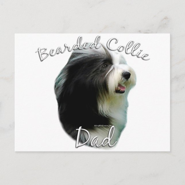 Bearded Collie Dad 2 Postcard (Front)