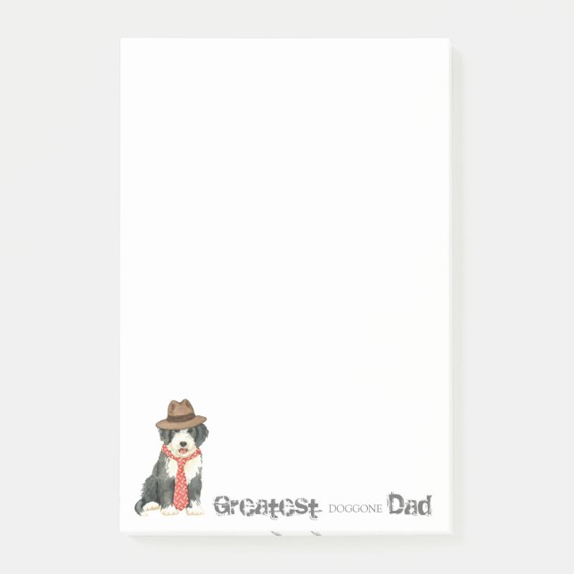 Bearded Collie Dad Post-it Notes (Front)