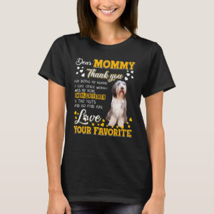 Bearded Collie Dear Mummy Thank You For Being My M T-Shirt