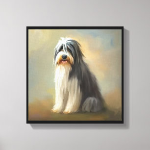 Bearded Collie Dog Canvas Print