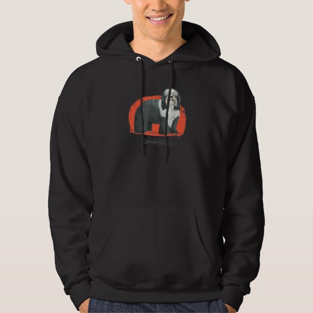 Bearded Collie Dog Hoodie (Front)