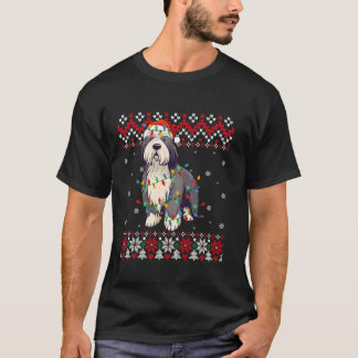 Bearded Collie Dog Santa Hat Men Kids Ugly Christm T-Shirt