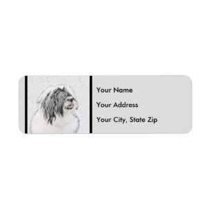 Bearded Collie Drawing - Cute Original Dog Art