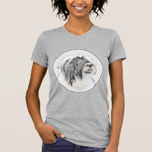 Bearded Collie Drawing - Cute Original Dog Art T-Shirt