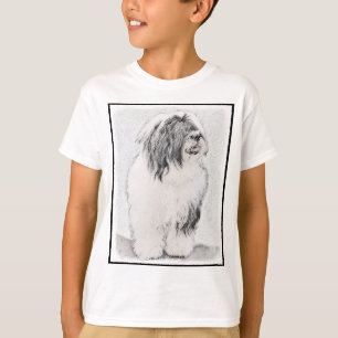 Bearded Collie Drawing - Cute Original Dog Art T-Shirt